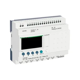 Schneider Electric SR3B261BD, Zelio Logic, Modüler Akıllı Röle, 16 Dijital Giriş, 10 Röle Çıkış, 24 Volt DC