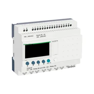 Schneider Electric SR3B261FU, Zelio Logic, Modüler Akıllı Röle, 16 Dijital Giriş, 10 Röle Çıkış, 100-240 Volt AC