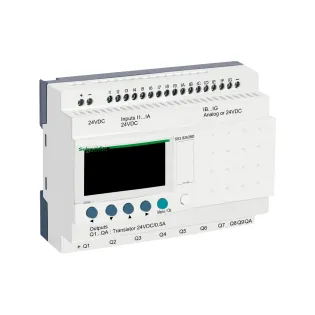 Schneider Electric SR3B262BD, Zelio Logic, Modüler Akıllı Röle, 16 Dijital Giriş, 10 Transistör Çıkış, 24 Volt DC