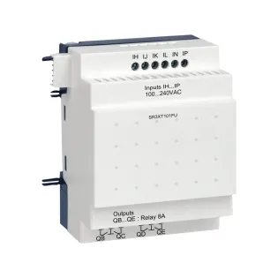 Schneider Electric SR3XT101FU, Zelio Logic, Modüler Akıllı Röleler için Genişletme Modülü, 6 Dijital Giriş, 4 Röle Çıkış, 100-240 Volt AC