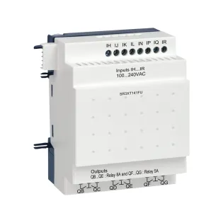 Schneider Electric SR3XT141FU, Zelio Logic, Modüler Akıllı Röleler için Genişletme Modülü, 8 Dijital Giriş, 6 Röle Çıkış, 100-240 Volt AC