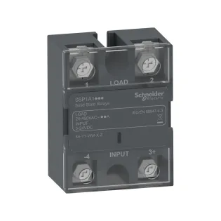 Schneider Electric SSP1A1125BDE, Easy Harmony SSR, 125 Amper, Panel Tipi Solid State Röle, Kontrol Gerilimi 5-24 Volt DC, Çıkış Gerilimi 24-240 Volt AC