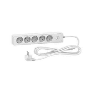Schneider Electric ST9453W, Unica, Beşli Grup Priz, 3mt Kablolu, Anahtarlı, Beyaz