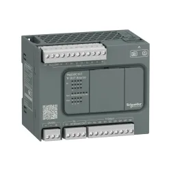 Schneider Electric TM200C16T, Modicon M200, Kompakt Tip Programlanabilir Lojik Kontrolör (PLC), 9 Dijital Giriş, 7 Transistör Çıkış, 24 Volt DC