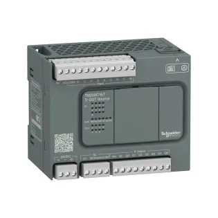 Schneider Electric TM200C16T, Modicon M200, Kompakt Tip Programlanabilir Lojik Kontrolör (PLC), 9 Dijital Giriş, 7 Transistör Çıkış, 24 Volt DC