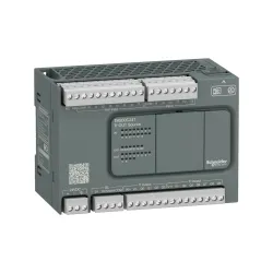 Schneider Electric TM200C24T, Modicon M200, Kompakt Tip Programlanabilir Lojik Kontrolör (PLC), 14 Dijital Giriş, 10 Transistör Çıkış, 24 Volt DC