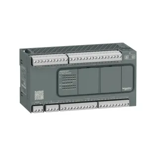 Schneider Electric TM200C40T, Modicon M200, Kompakt Tip Programlanabilir Lojik Kontrolör (PLC), 24 Dijital Giriş, 16 Transistör Çıkış, 24 Volt DC
