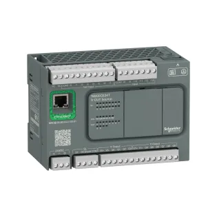 Schneider Electric TM200CE24T, Modicon M200, Ethernetli Kompakt Tip Programlanabilir Lojik Kontrolör (PLC), 9 Dijital Giriş, 7 Transistör Çıkış, 24 Volt DC