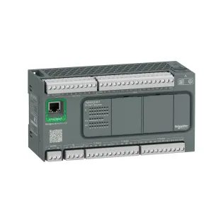 Schneider Electric TM200CE40T, Modicon M200, Ethernetli Kompakt Tip Programlanabilir Lojik Kontrolör (PLC), 24 Dijital Giriş, 16 Transistör Çıkış, 24 Volt DC