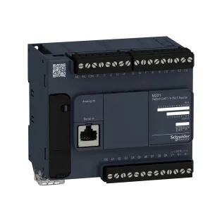 Schneider Electric TM221C24T, Modicon M221, Kompakt Tip Programlanabilir Lojik Kontrolör(PLC), 14 Dijital Giriş, 10 Transistör Çıkış, 2 Analog Çıkış, 24 Volt DC