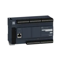 Schneider Electric TM221C40T, Modicon M221, Kompakt Tip Programlanabilir Lojik Kontrolör(PLC), 24 Dijital Giriş, 16 Transistör Çıkış, 2 Analog Çıkış, 24 Volt DC