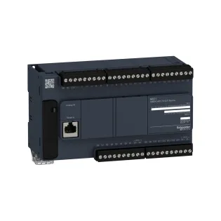 Schneider Electric TM221C40T, Modicon M221, Kompakt Tip Programlanabilir Lojik Kontrolör(PLC), 24 Dijital Giriş, 16 Transistör Çıkış, 2 Analog Çıkış, 24 Volt DC