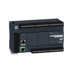 Schneider Electric TM221CE40T, Modicon M221, Kompakt Tip Programlanabilir Lojik Kontrolör(PLC), 24 Dijital Giriş, 16 Transistör Çıkış, 2 Analog Çıkış, 24 Volt DC, Ethernetli