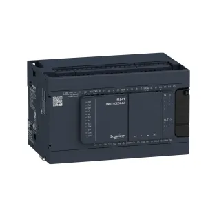 Schneider Electric TM241C24R, Modicon M241, Kompakt Tip Programlanabilir Lojik Kontrolör(PLC), 14 Dijital Giriş, 10 Röle Çıkış, 100-240 Volt AC