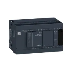 Schneider Electric TM241C24T, Modicon M241, Kompakt Tip Programlanabilir Lojik Kontrolör(PLC), 14 Dijital Giriş, 10 Transistör Çıkış, 24 Volt DC