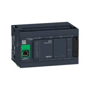 Schneider Electric TM241CE24R, Modicon M241, Kompakt Tip Programlanabilir Lojik Kontrolör(PLC), 14 Dijital Giriş, 10 Röle Çıkış, 100-240 Volt AC, Ethernet