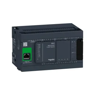 Schneider Electric TM241CE24T, Modicon M241, Kompakt Tip Programlanabilir Lojik Kontrolör(PLC), 14 Dijital Giriş, 10 Transistör Çıkış, 24 Volt DC, Ethernet