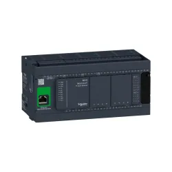 Schneider Electric TM241CE40T, Modicon M241, Kompakt Tip Programlanabilir Lojik Kontrolör(PLC), 24 Dijital Giriş, 16 Transistör Çıkış, 24 Volt DC, Ethernet