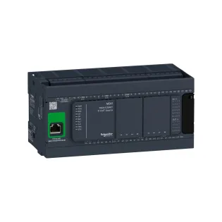 Schneider Electric TM241CE40T, Modicon M241, Kompakt Tip Programlanabilir Lojik Kontrolör(PLC), 24 Dijital Giriş, 16 Transistör Çıkış, 24 Volt DC, Ethernet