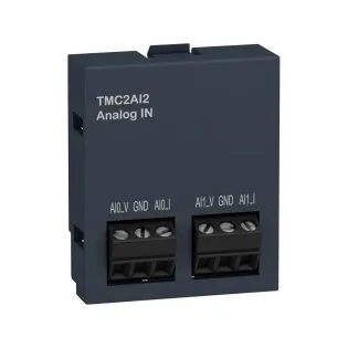 Schneider Electric TMC2AI2, Modicon M221, Programlanabilir Lojik Kontrolörler için Kartuş Tip Analog Giriş Modülü, 2 Analog Giriş