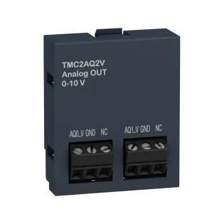 Schneider Electric TMC2AQ2V, Modicon M221, Programlanabilir Lojik Kontrolörler için Kartuş Tip Analog Çıkış Modülü, 2 Analog Çıkış(0-10V)