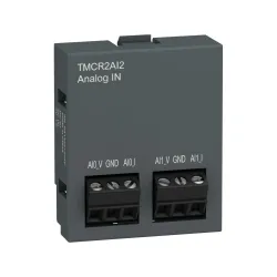Schneider Electric TMCR2AI2, Modicon M200, Programlanabilir Lojik Kontrolörler için 12 Bit Analog Giriş Kartuşu, 2 Gerilim/Akım Girişi