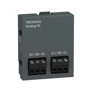 Schneider Electric TMCR2AI2, Modicon M200, Programlanabilir Lojik Kontrolörler için 12 Bit Analog Giriş Kartuşu, 2 Gerilim/Akım Girişi