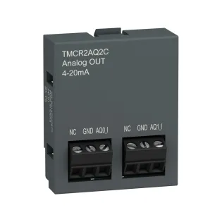 Schneider Electric TMCR2AQ2C, Modicon M200, Programlanabilir Lojik Kontrolörler için 12 Bit Analog Çıkış Kartuşu, 2 Akım Çıkışı