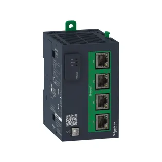 Schneider Electric TMSES4, Modicon M262, Programlanabilir Lojik Kontrolörler için Akıllı Haberleşme Modülü, Ethernet, 4xRJ45