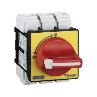 Schneider Electric VCF4, TeSys Vario, 80 Amper, 22 kW, Emniyet Şalteri, Kırmızı-Sarı