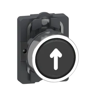 Schneider Electric XA2AA3351, Harmony Stil 2, Siyah, Ok İşaretli Yaylı Buton, 1NA, 22mm