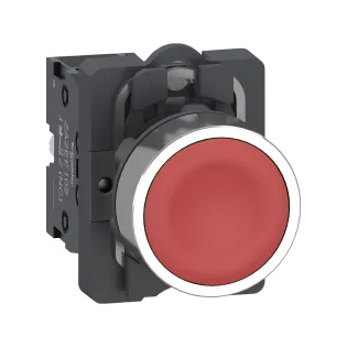 Schneider Electric XA2AA42, Harmony Stil 2, Kırmızı, Yaylı Buton, 1NK, 22mm