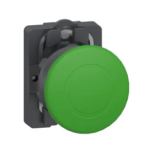 Schneider Electric XA2AC31, Harmony Stil 2, Yeşil, 40mm Yaylı Mantar Buton, 1NA, 22mm
