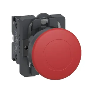Schneider Electric XA2AC42, Harmony Stil 2, Kırmızı, 40mm Yaylı Mantar Buton, 1NK, 22mm