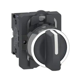 Schneider Electric XA2AD53, Harmony Stil 2, Siyah, Geri Dönüşlü Mandal Buton, 1-0-2 Konumlu, 2NA, 22mm