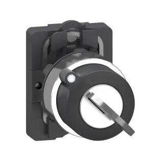 Schneider Electric XA2AG21, Harmony Stil 2, Siyah, Kilitli Mandal Buton, 0-1 Konumlu, Anahtarı Sol Konumda Çıkarılabilir, 1NA, 22mm