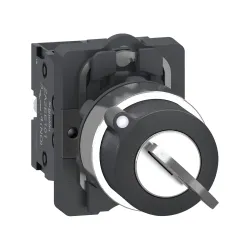 Schneider Electric XA2AG43, Harmony Stil 2, Siyah, Kilitli Mandal Buton, 0-1 Konumlu, Anahtarı Her İki Konumda Çıkarılabilir, 2NA, 22mm