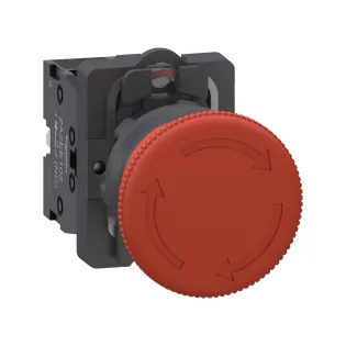 Schneider Electric XA2AS542, Harmony Stil 2, Kırmızı, 40mm Çevirmeli Acil Stop Butonu, 1NK, 22mm