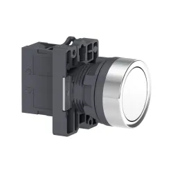 Schneider Electric XA2EA11, Harmony Stil 2, Beyaz, Yaylı Buton, 1NA, 22mm