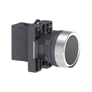 Schneider Electric XA2EA21, Harmony Stil 2, Siyah, Yaylı Buton, 1NA, 22mm