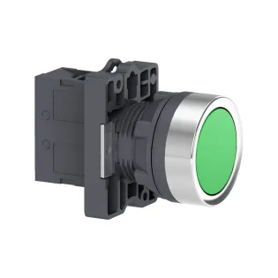 Schneider Electric XA2EA31, Harmony Stil 2, Yeşil, Yaylı Buton, 1NA, 22mm