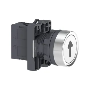 Schneider Electric XA2EA3341, Harmony Stil 2, Beyaz, "↑" Ok İşaretli Yaylı Buton, 1NA, 22mm