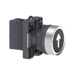 Schneider Electric XA2EA3351, Harmony Stil 2, Siyah, "↓" Ok İşaretli Yaylı Buton, 1NA, 22mm