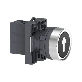 Schneider Electric XA2EA3351, Harmony Stil 2, Siyah, "↓" Ok İşaretli Yaylı Buton, 1NA, 22mm