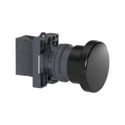 Schneider Electric XA2EC21, Harmony Stil 2, Siyah, 40mm Mantar Kafalı Yaylı Buton, 1NA, 22mm