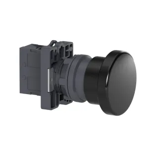 Schneider Electric XA2EC21, Harmony Stil 2, Siyah, 40mm Mantar Kafalı Yaylı Buton, 1NA, 22mm