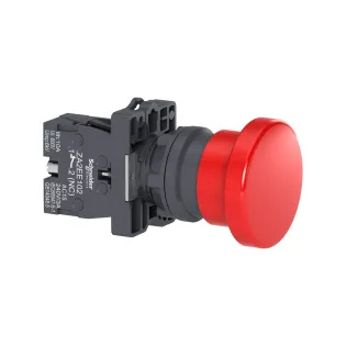 Schneider Electric XA2EC42, Harmony Stil 2, Kırmızı, 40mm Mantar Kafalı Yaylı Buton, 1NK, 22mm