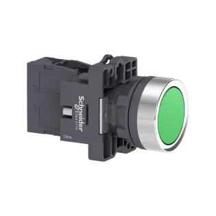 Schneider Electric XA2EH031, Harmony Stil 2, Yeşil, Kalıcı Buton, 1NA, 22mm