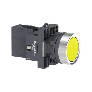 Schneider Electric XA2EH051, Harmony Stil 2, Sarı, Kalıcı Buton, 1NA, 22mm