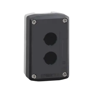 Schneider Electric XALD02, Harmony XALD, 2 Adet 22mm Buton için Boş Buton Kutusu, Açık Gri/Koyu Gri